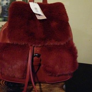 Sunset+spring plush backpack